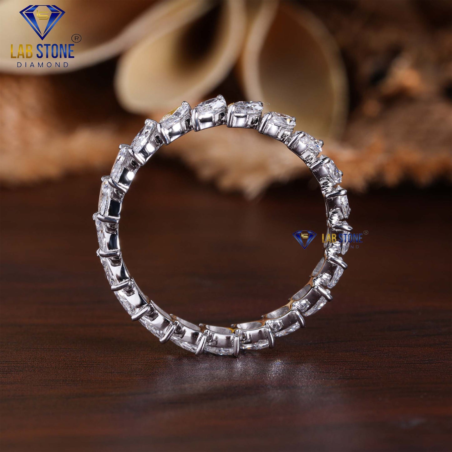 1.84 TDW Marquise Cut Eternity Diamond Band