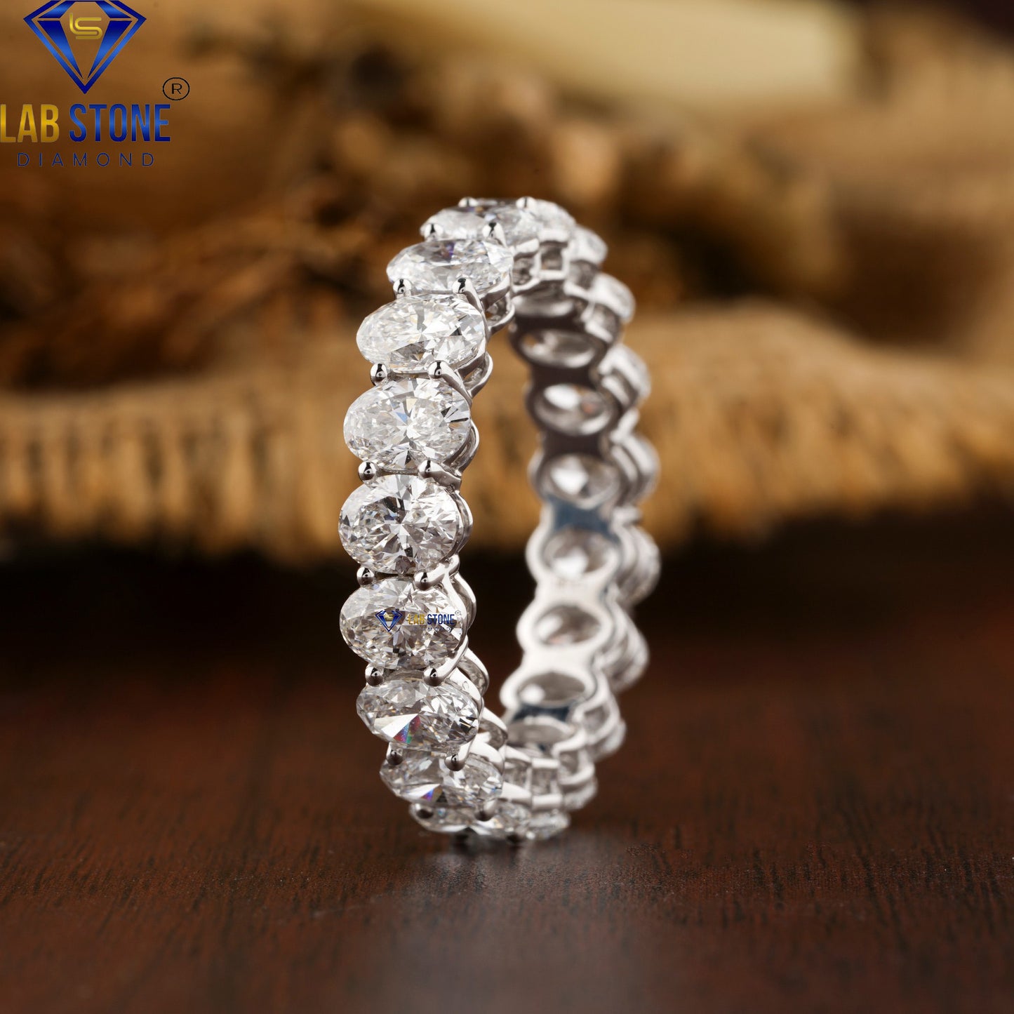 5.19 TDW Oval Cut Diamond Women’s Eternity Band