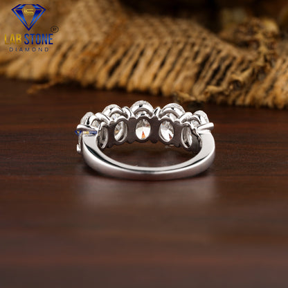 5.10 TDW Oval Cut Diamond Eternity Band