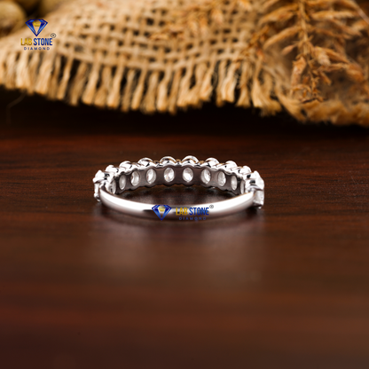 1.65 TDW Oval Cut Women’s Diamond Half Eternity Band