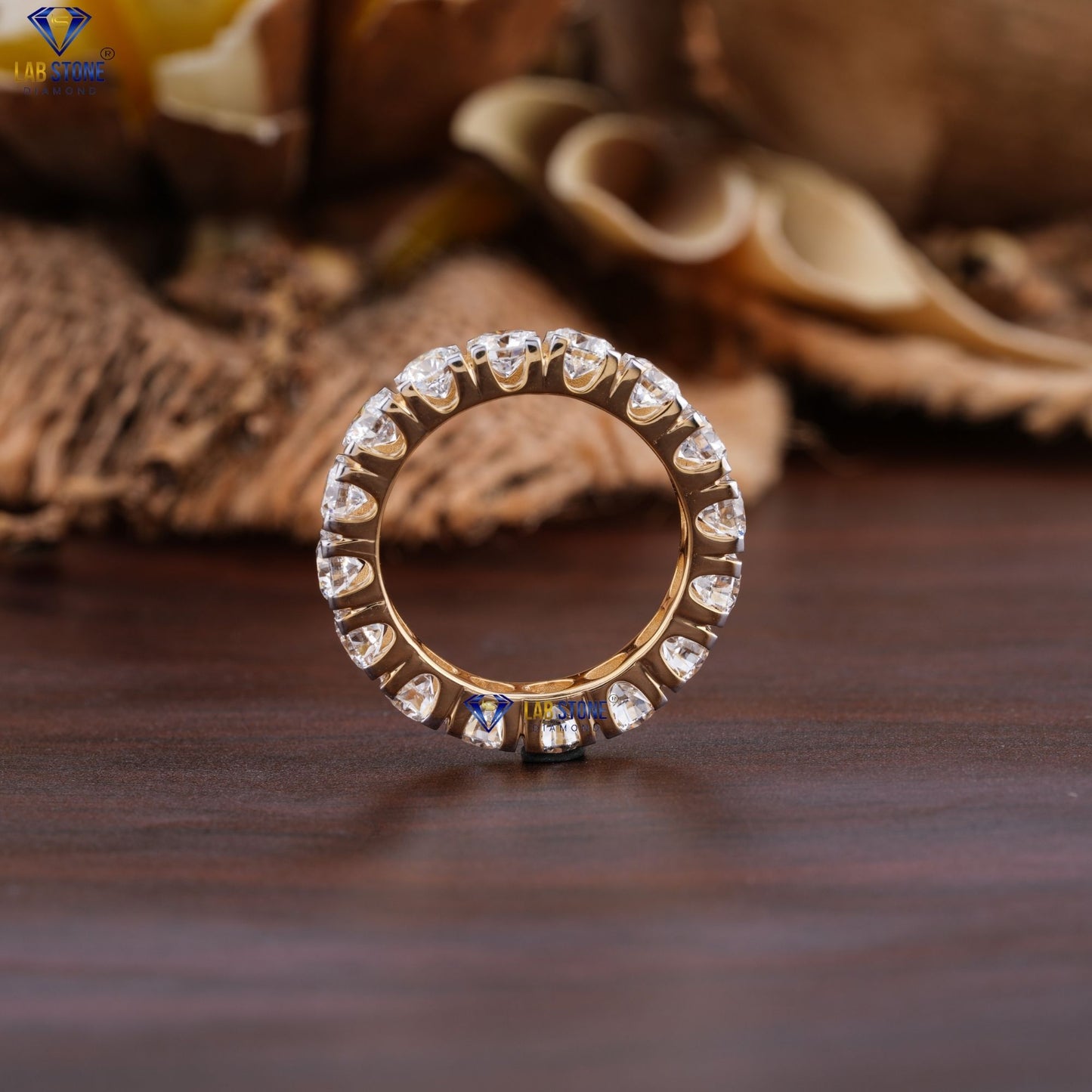 3.84 TDW Round Cut Women's Diamond Eternity Band