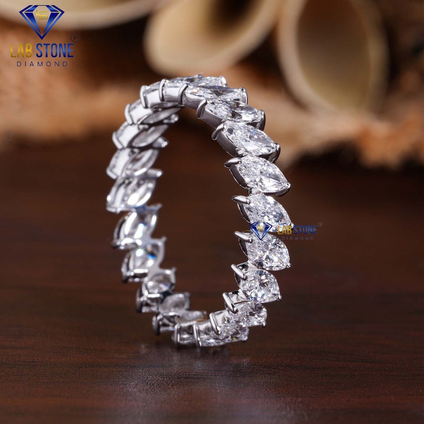1.84 TDW Marquise Cut Eternity Diamond Band