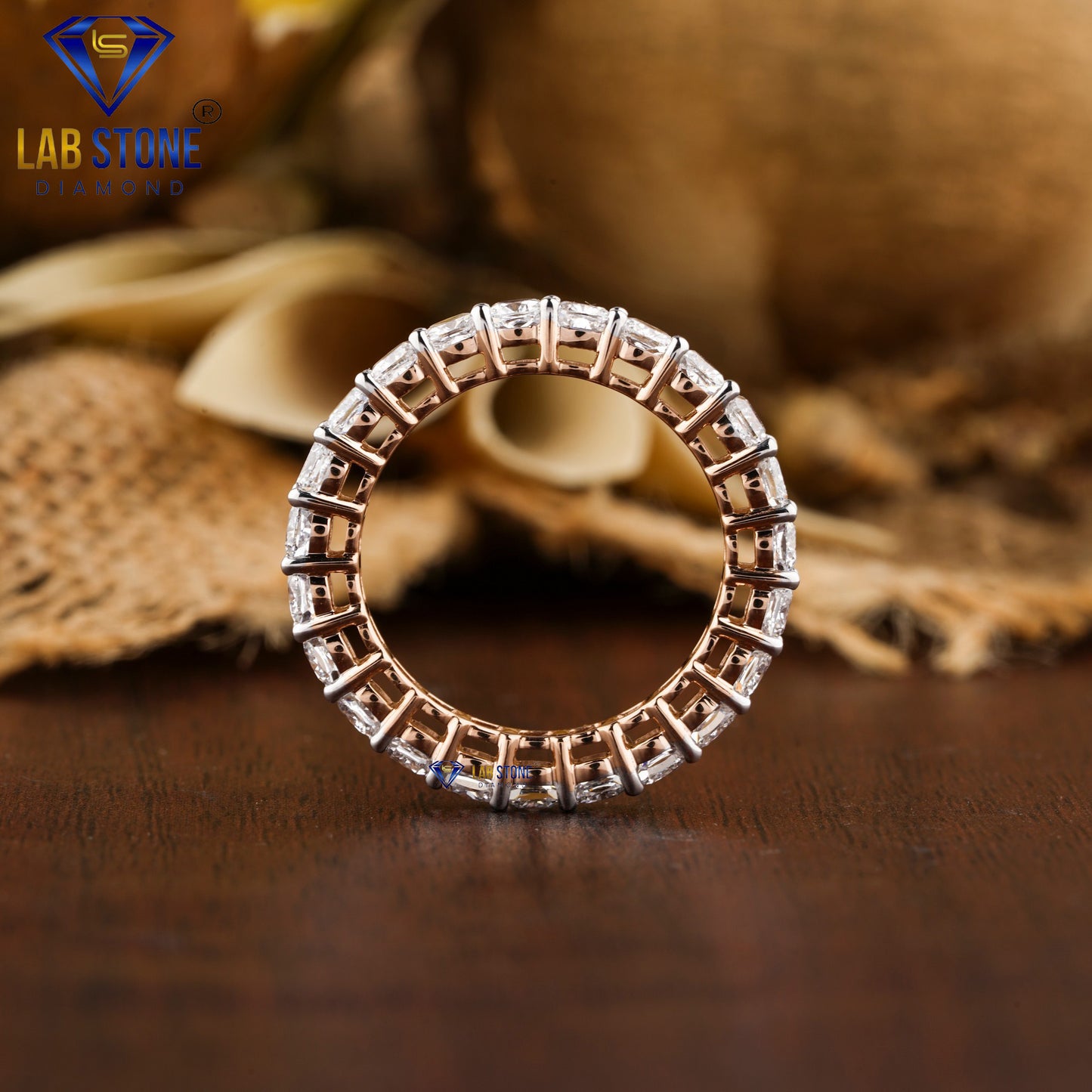 3.45 TDW Cushion Cut Women’s Diamond Eternity Band