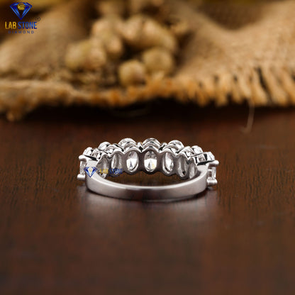 2.03 TDW Oval Cut Women’s Diamond Half Eternity Band