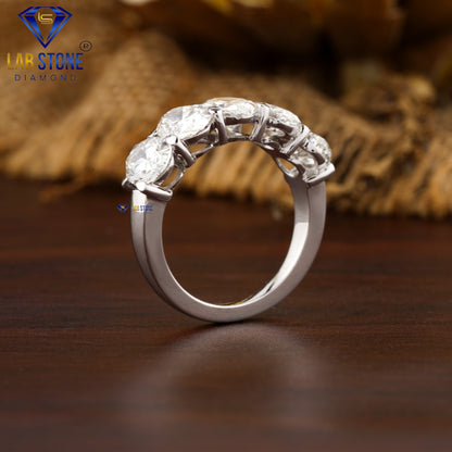 5.10 TDW Oval Cut Diamond Eternity Band