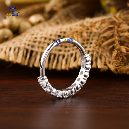 1.65 TDW Oval Cut Women’s Diamond Half Eternity Band