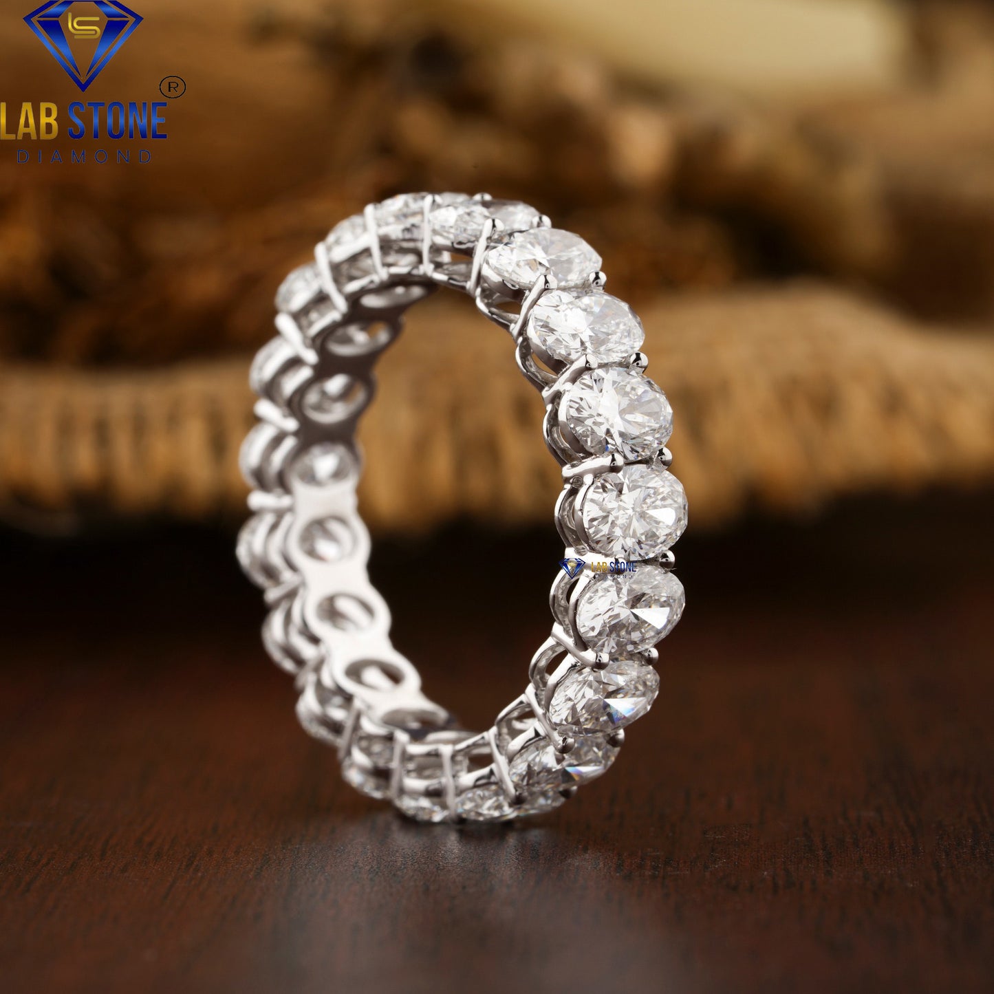 5.19 TDW Oval Cut Diamond Women’s Eternity Band