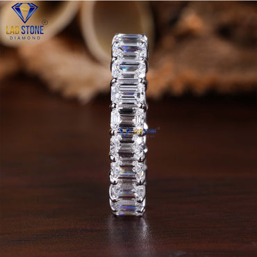 3.74 TDW Emerald Cut Eternity Diamond Band