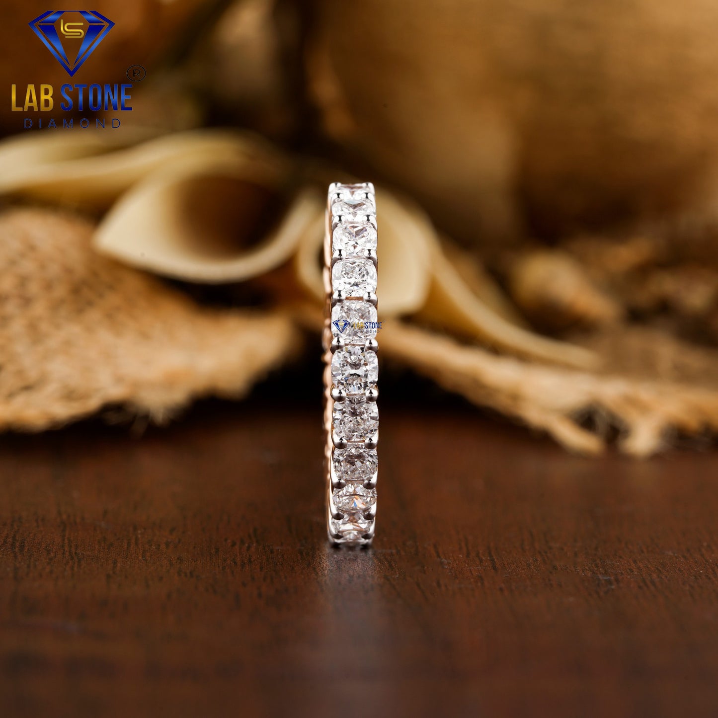 3.45 TDW Cushion Cut Women’s Diamond Eternity Band