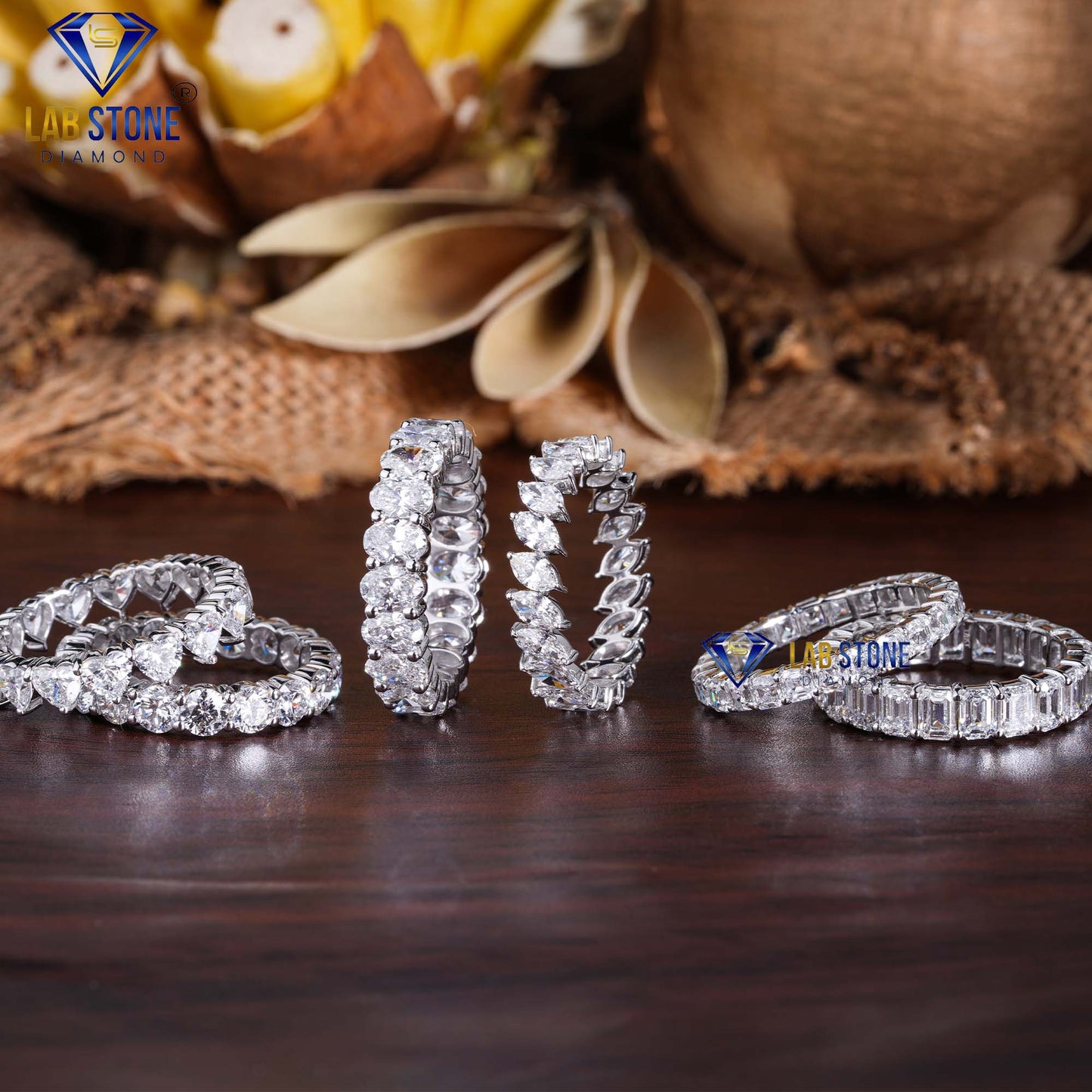 3.97 TDW Oval Cut Eternity Diamond Band