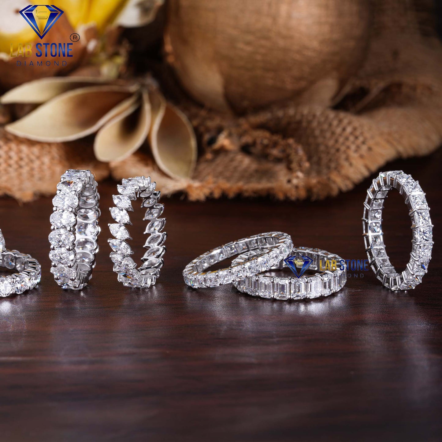 3.74 TDW Princess Cut Eternity Diamond Band