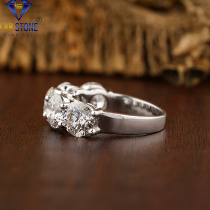 5.00 TDW Round Cut Diamond Half Eternity Band