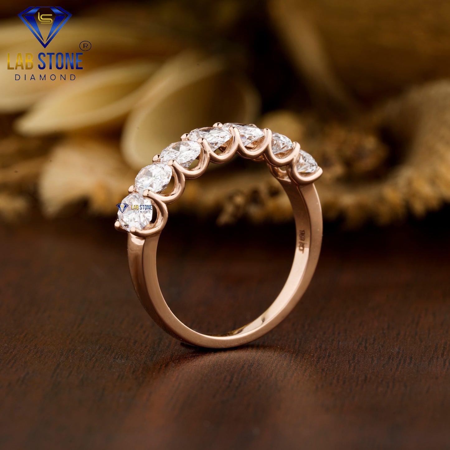 2.10 TDW Oval Cut Women’s Diamond Band Ring