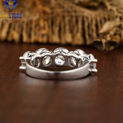 5.00 TDW Round Cut Diamond Half Eternity Band