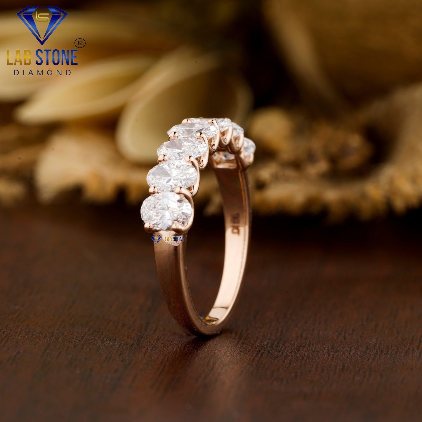 2.10 TDW Oval Cut Women’s Diamond Band Ring