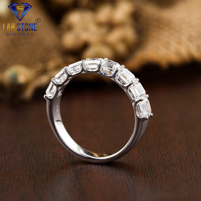 2.16 TDW Asscher Cut Women's Diamond Half Eternity Band