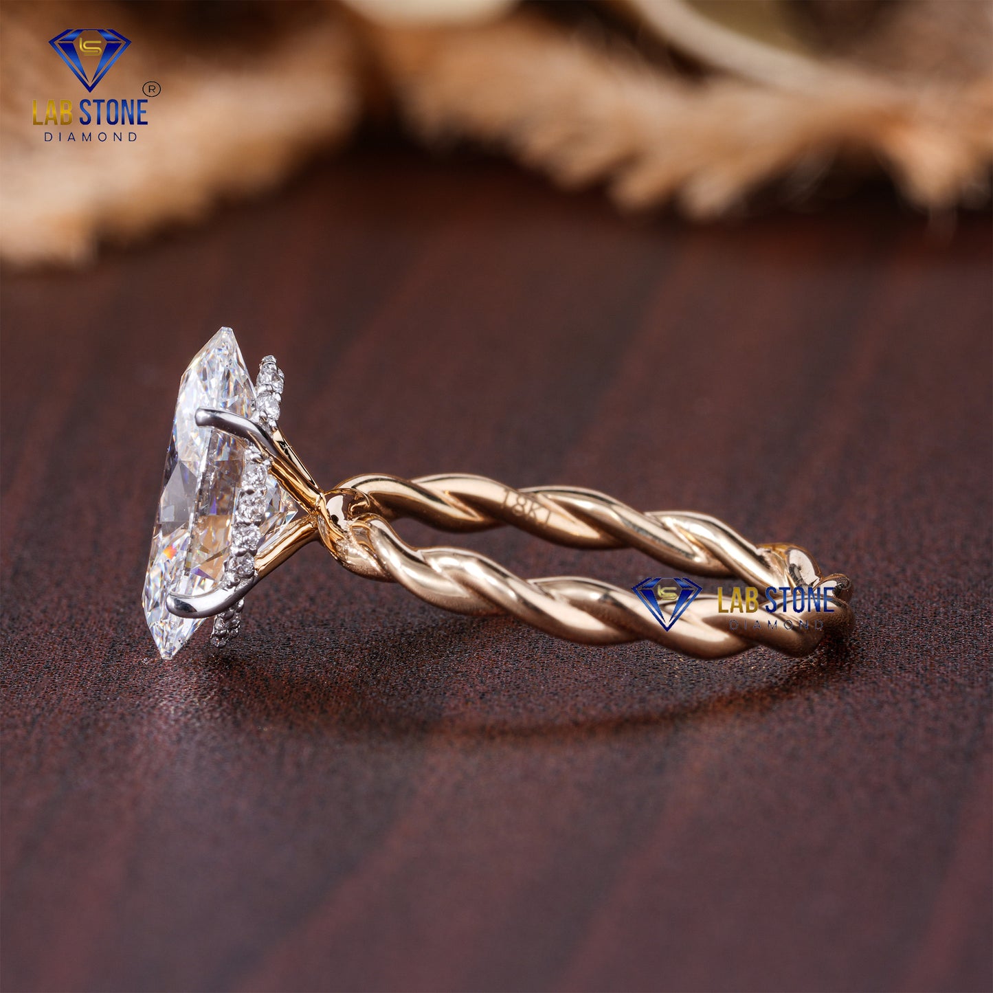 2.81 TDW Round & Oval Cut Women’s Halo Diamond Ring