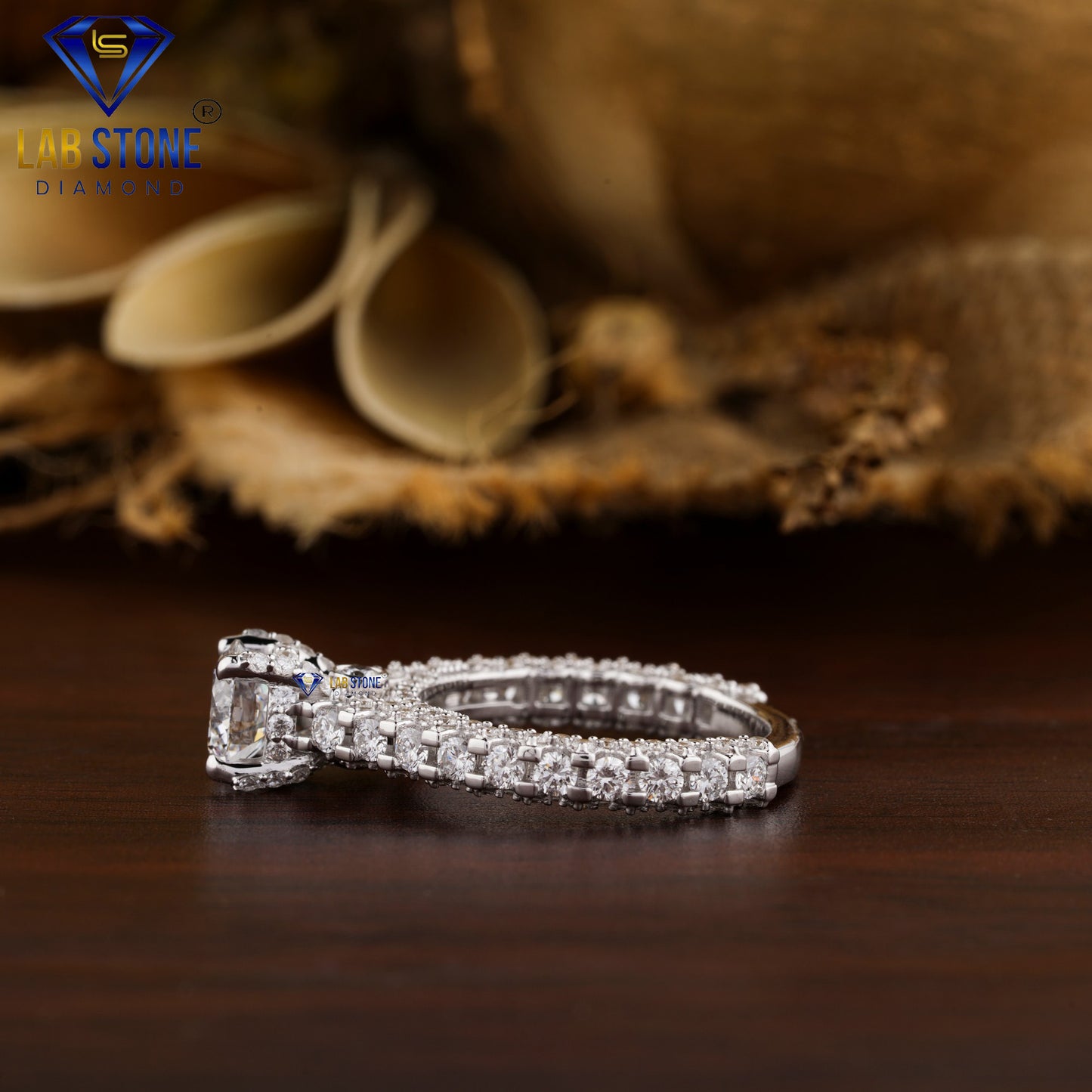 2.35 TDW Round Cut Women’s Hidden Halo Diamond Ring