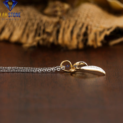 0.03 TDW Round Cut Diamond Heart Pendant with Chain