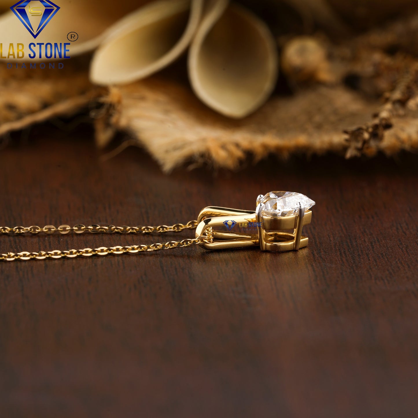 1.00 TDW Heart Cut Diamond Heart Pendant with Chain