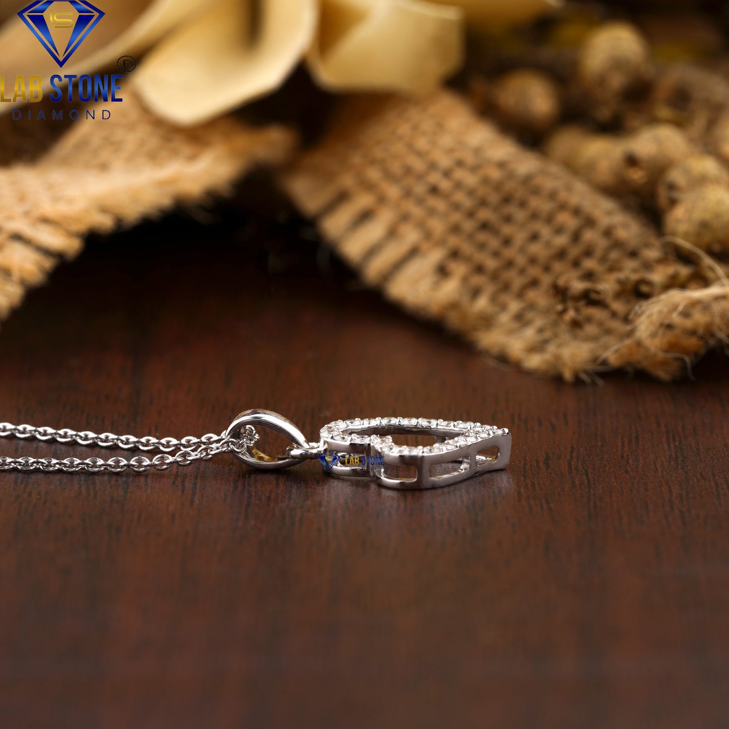 0.21 TDW Round Cut Diamond Heart Pendant with Chain