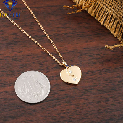 0.09 TDW Round Cut Diamond Pendant with Chain