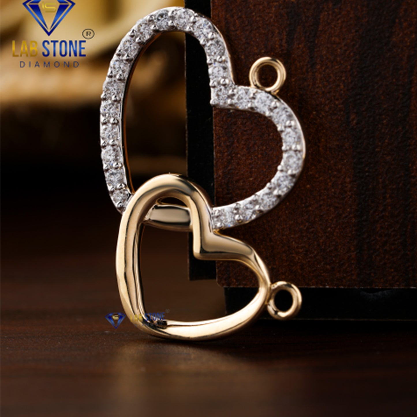 0.79 TDW Round Cut Diamond Heart Pendant