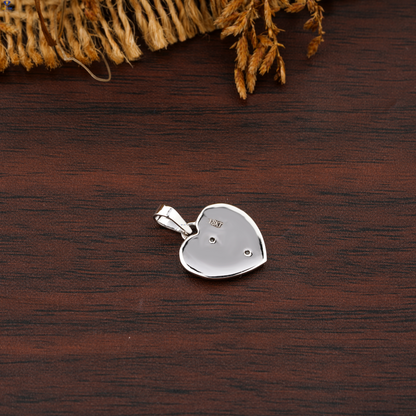 0.10 TDW Round Cut Diamond Heart  Pendant