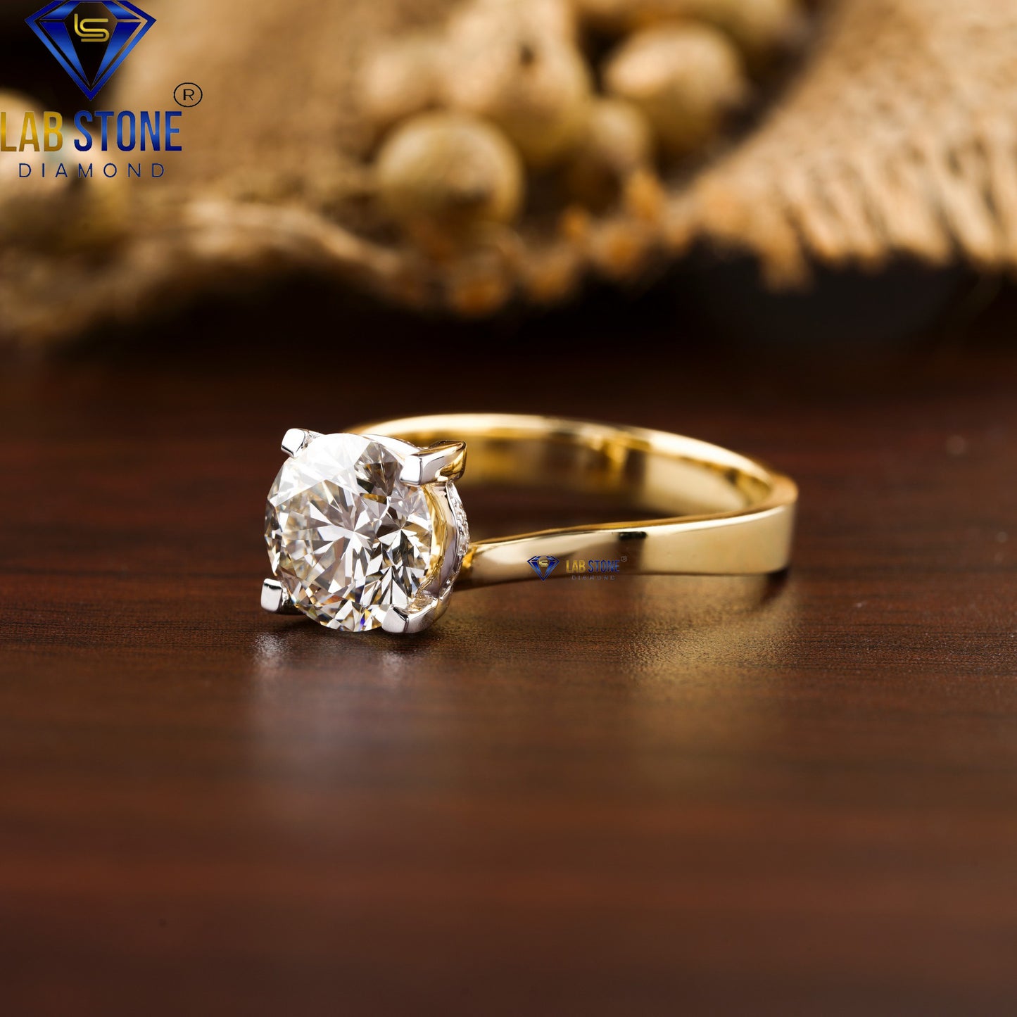 2.12 TDW Round Cut Women’s Diamond Hidden Halo Ring