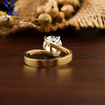 2.12 TDW Round Cut Women’s Diamond Hidden Halo Ring