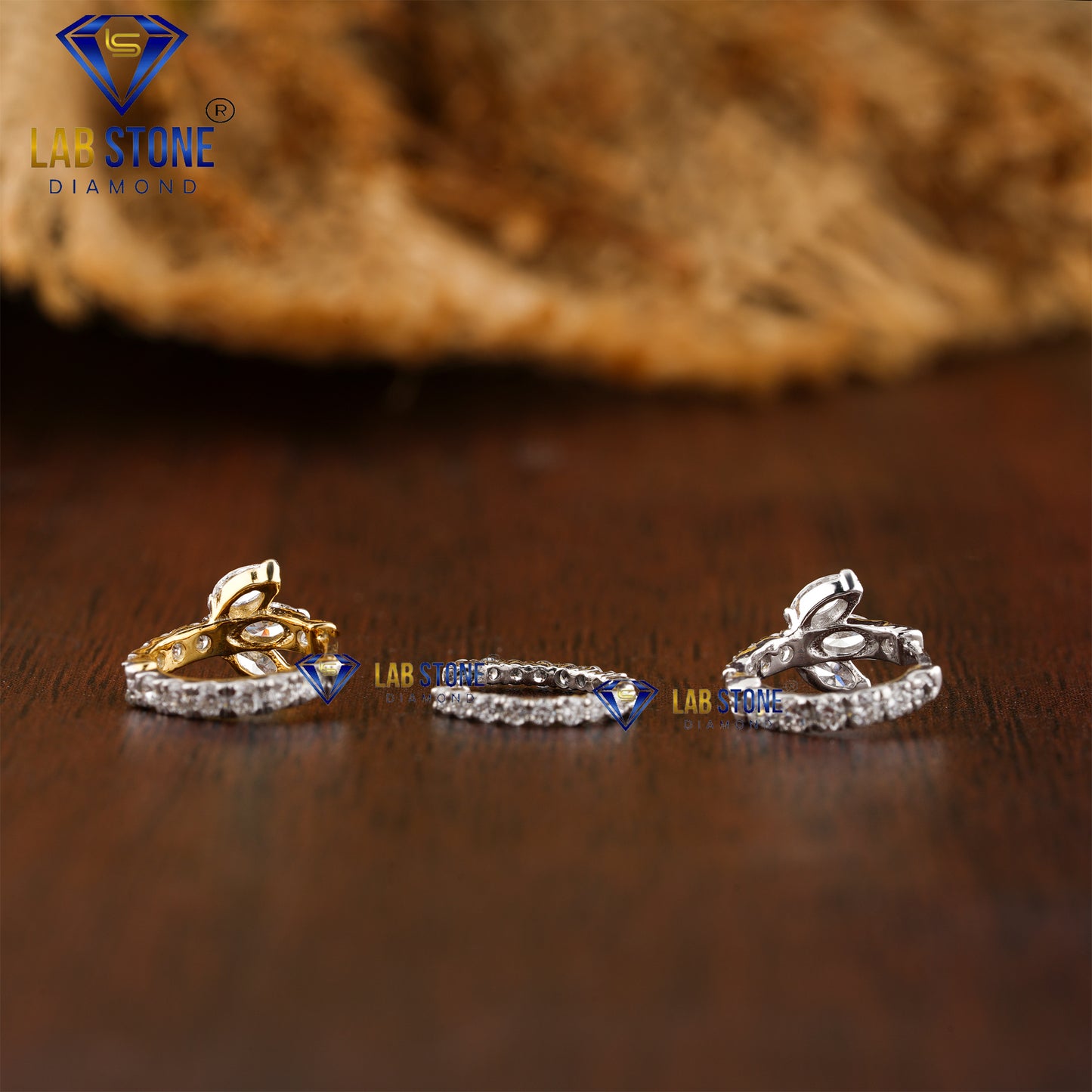 0.35 TDW Marquise & Round Cut Diamond Piercing