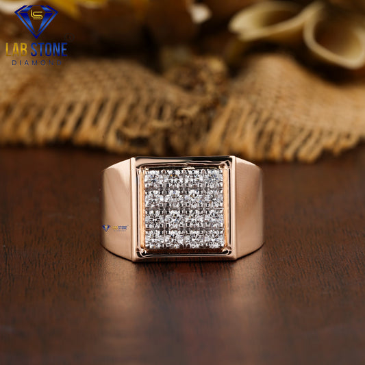 1.18 TDW Round Cut Men’s Engagement Diamond Ring