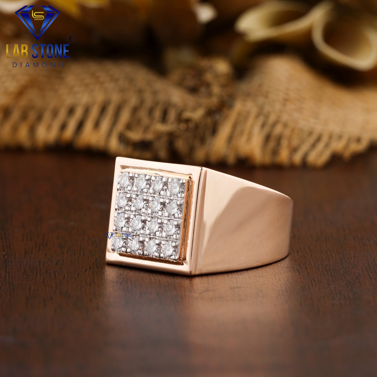 1.18 TDW Round Cut Men’s Engagement Diamond Ring