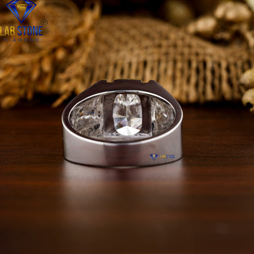 4.00 TDW Radiant Cut Men’s Diamond Solitaire Ring