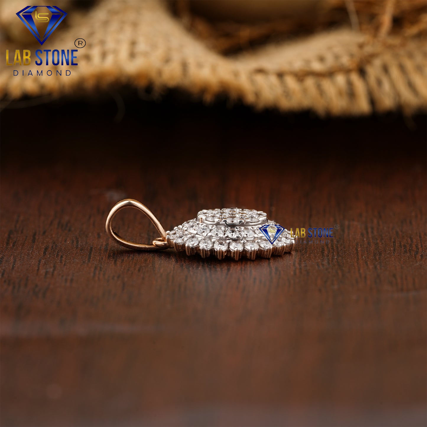 0.871 TDW Round Cut Diamond Pendant & Earring