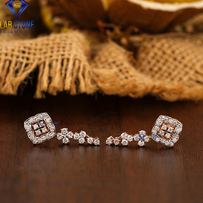 1.54 TDW Round Cut Diamond Pendant & Earring