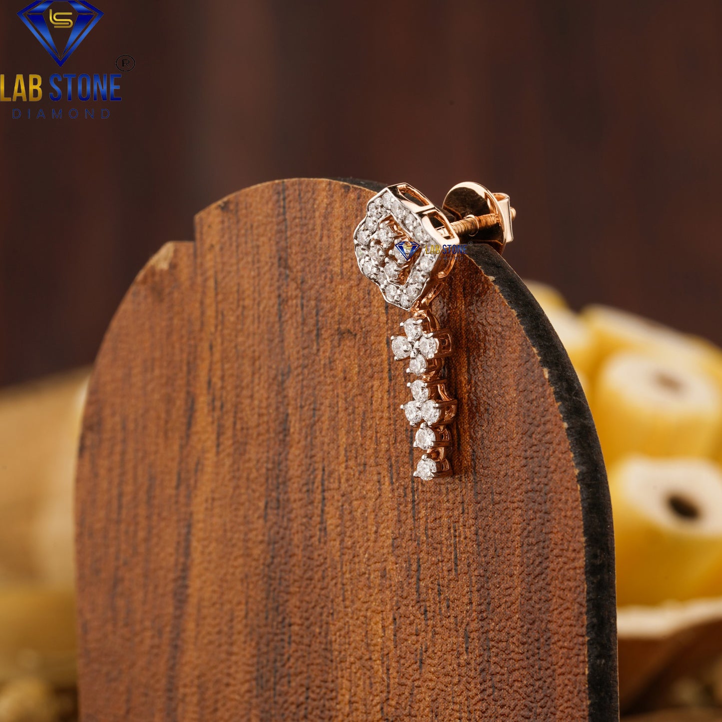 1.54 TDW Round Cut Diamond Pendant & Earring