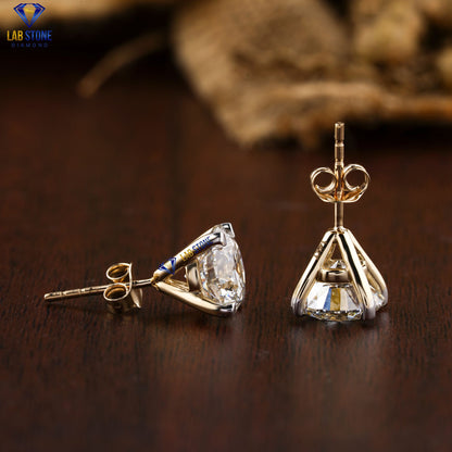7.49 TDW Round Cut Diamond Pendant & Earring