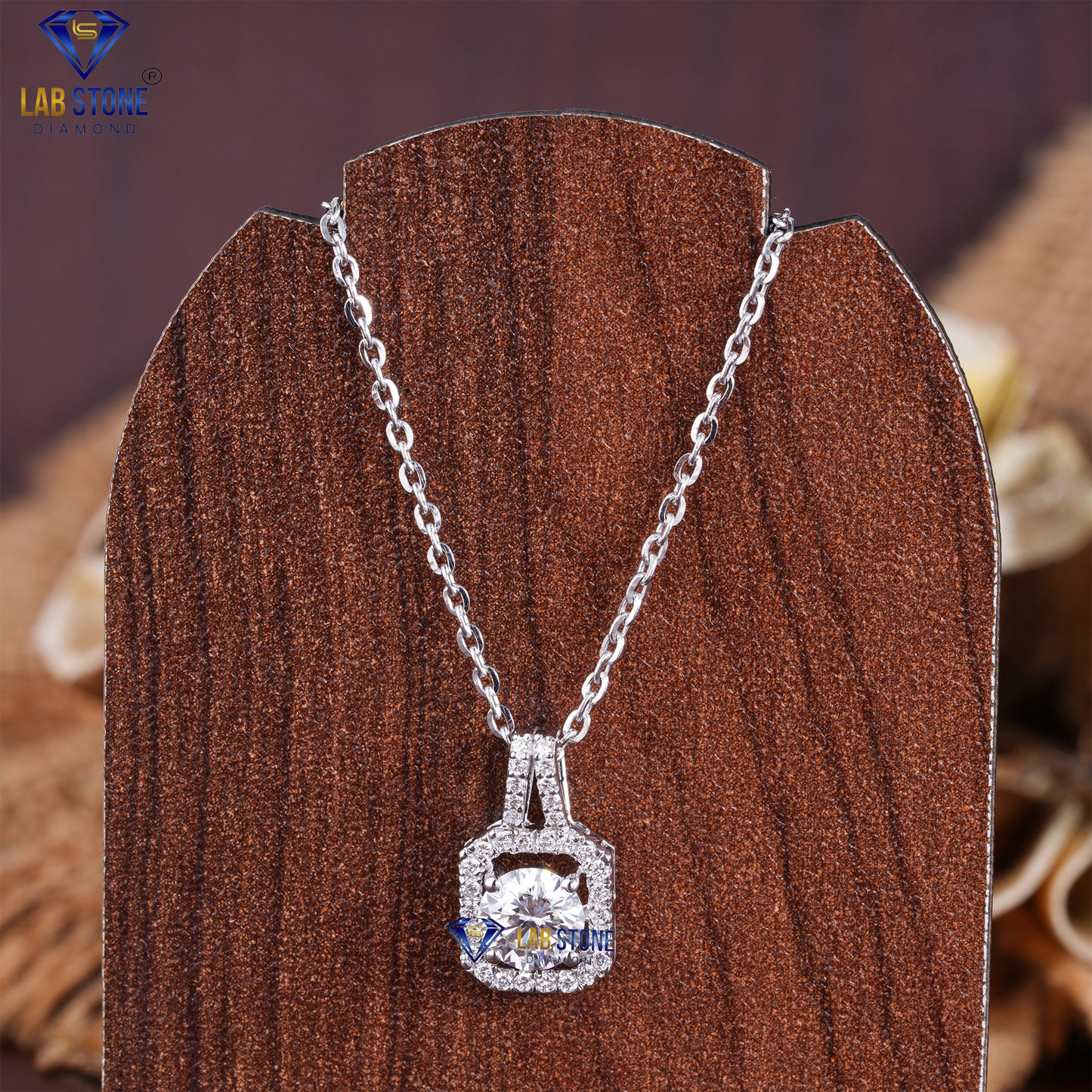 2.03 TDW Round Cut Diamond Pendant & Earring