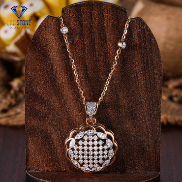 1.98 TDW Marquise & Round Cut Diamond Pendant & Earring