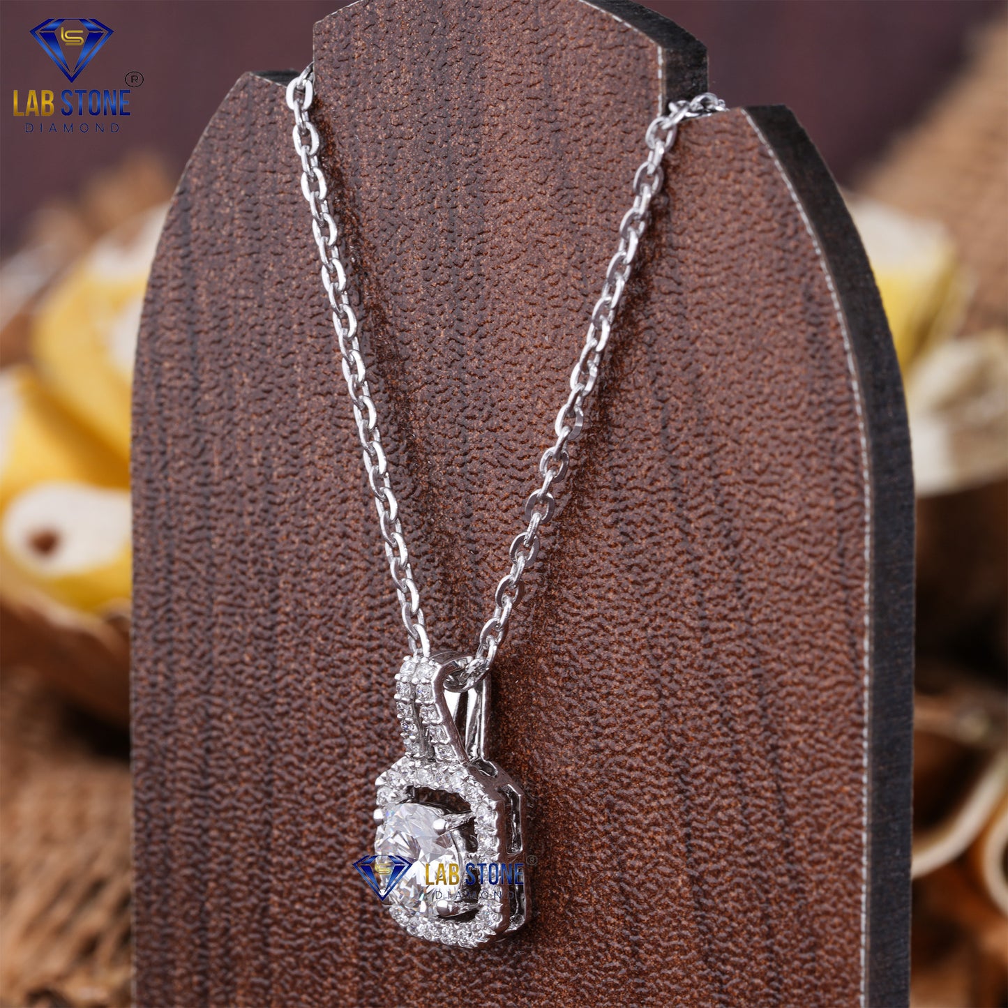 2.03 TDW Round Cut Diamond Pendant & Earring