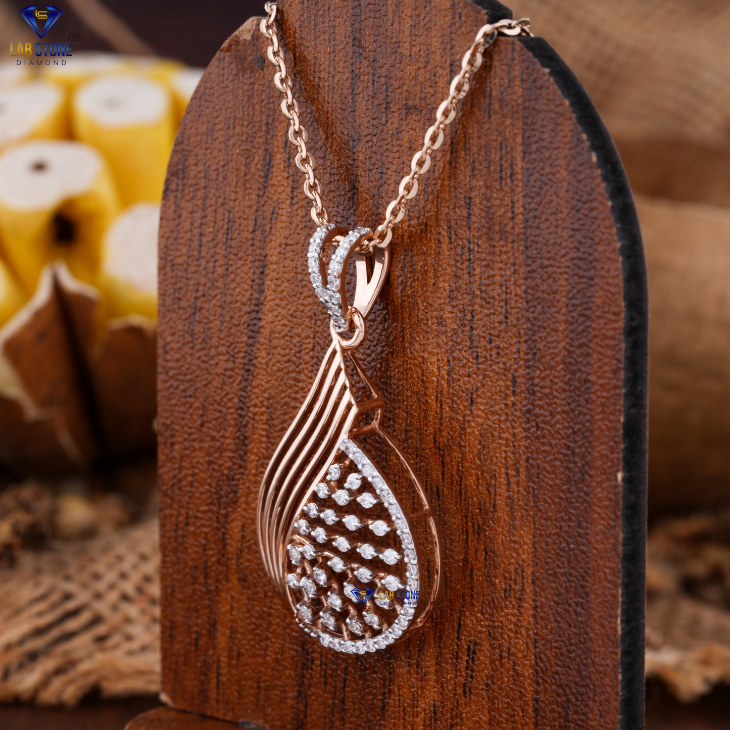 0.65 TDW Round Cut Diamond Pendant & Earring