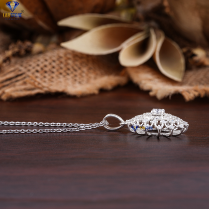 1.60 TDW Round Cut Diamond Pendant & Earring