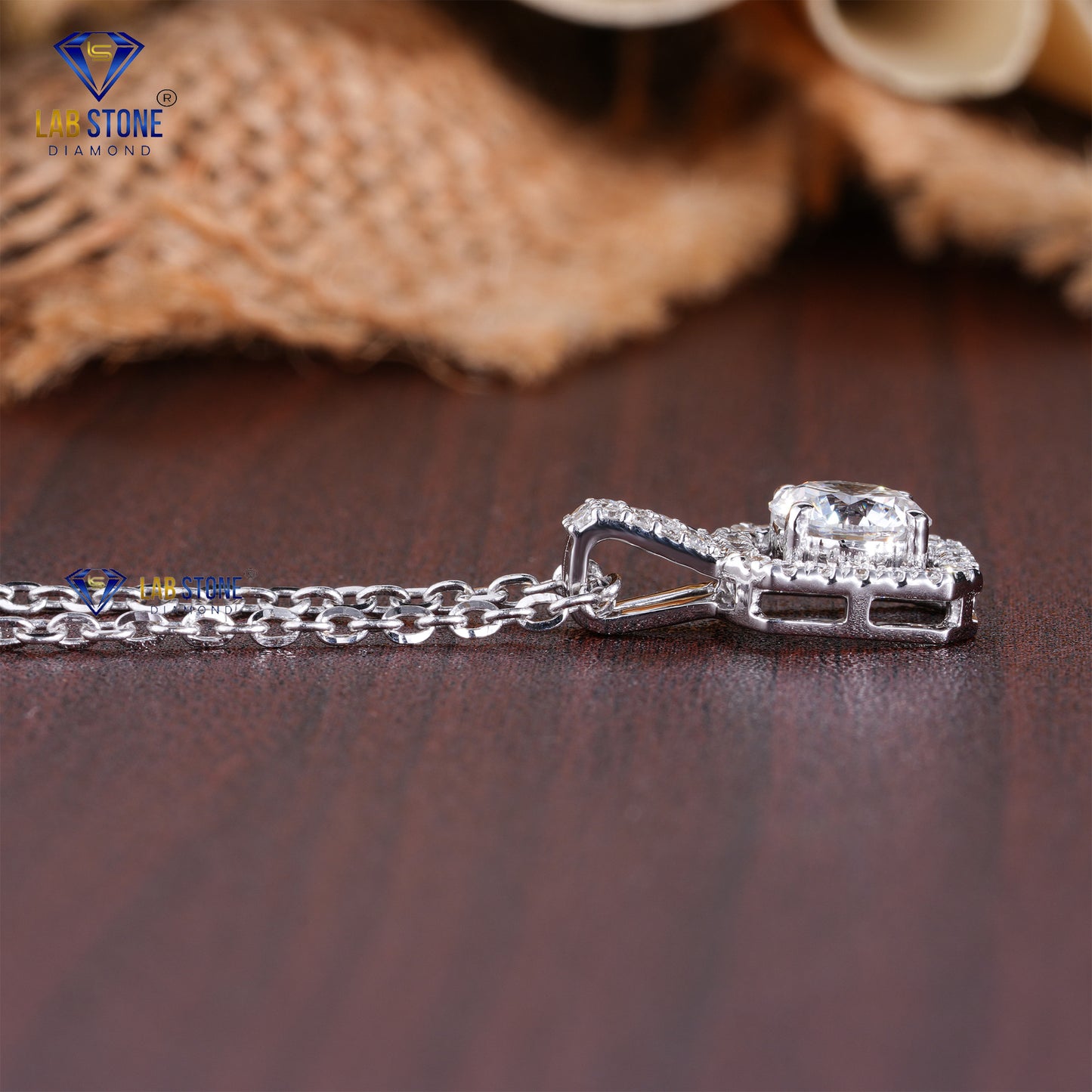 2.03 TDW Round Cut Diamond Pendant & Earring