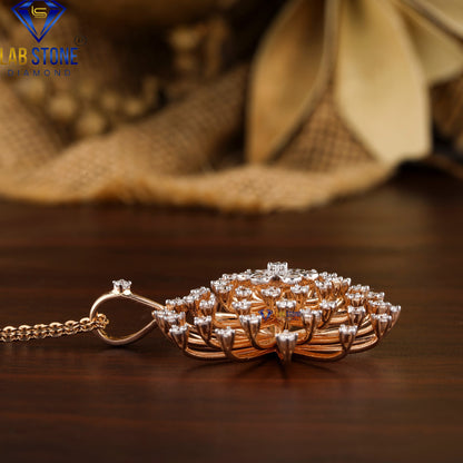 2.09 TDW Round Cut Diamond Pendant & Earring