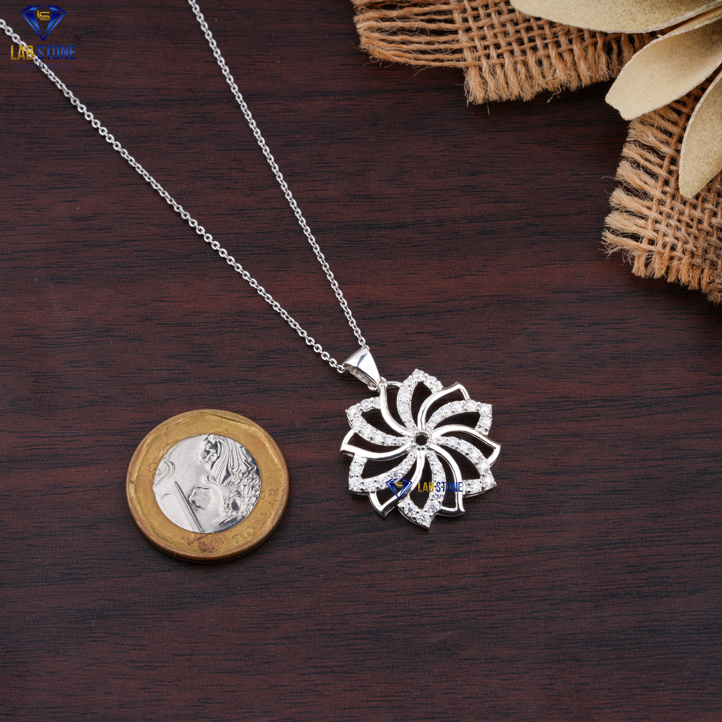 1.32 TDW Round Cut Diamond Pendant & Earring