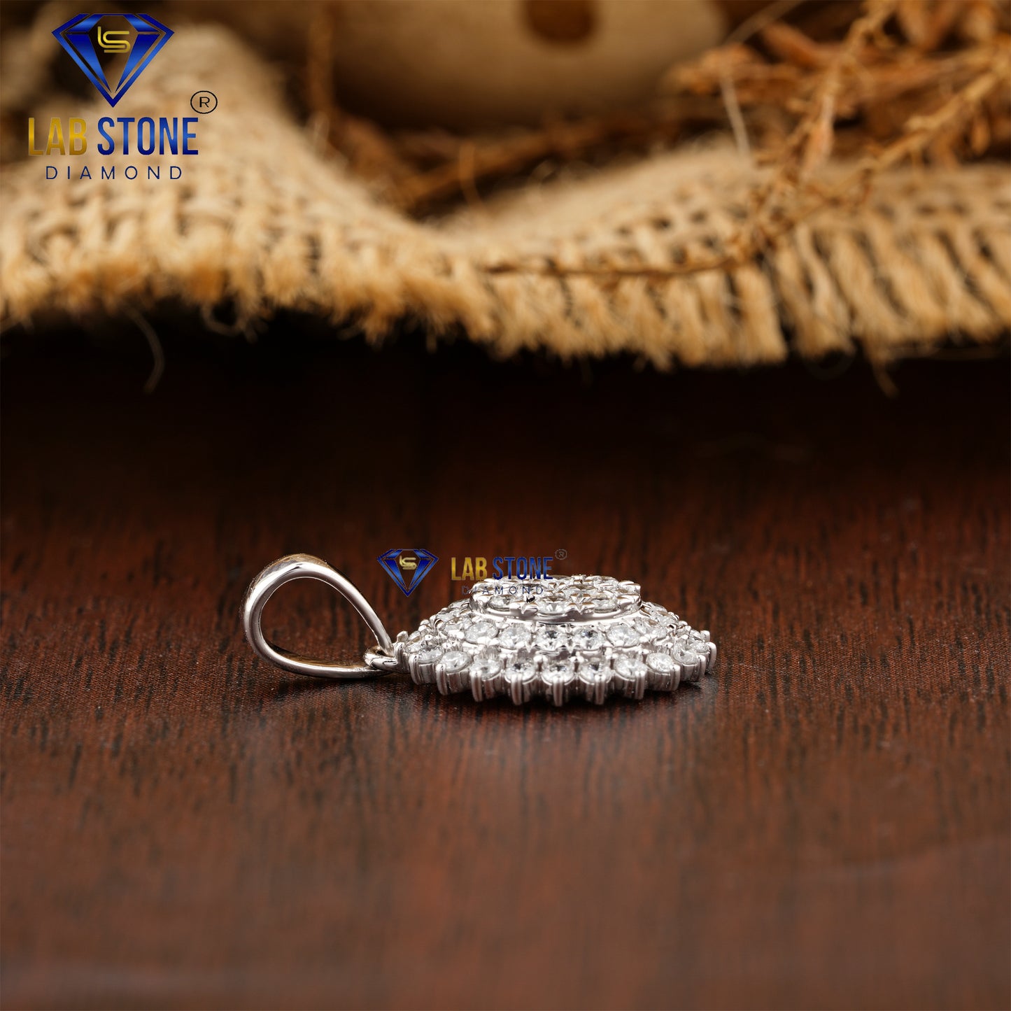 0.871 TDW Round Cut Diamond Pendant & Earring