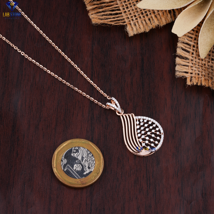 0.65 TDW Round Cut Diamond Pendant & Earring