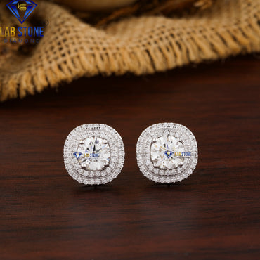 8.17 TDW Round Cut Diamond Pendant & Earring