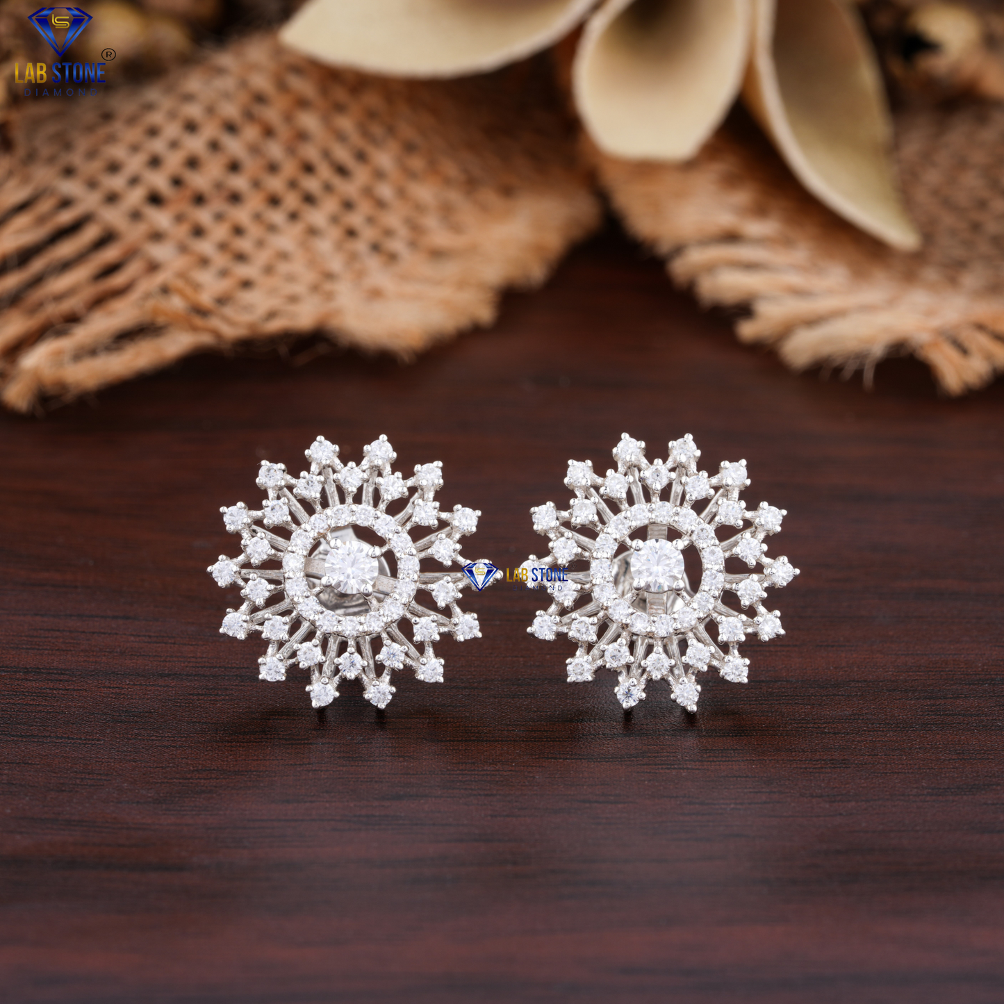 1.60 TDW Round Cut Diamond Pendant & Earring